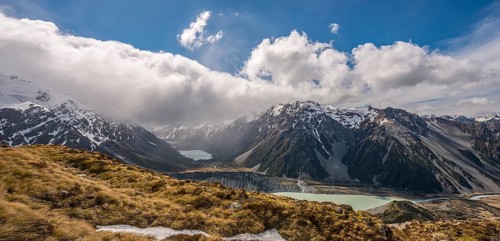 View on Hooker Valley from Sealy Tarns track