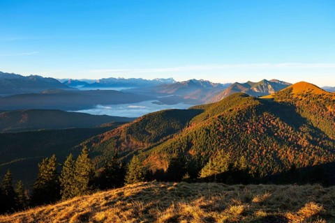 Walchensee and Jochberg in the morning light