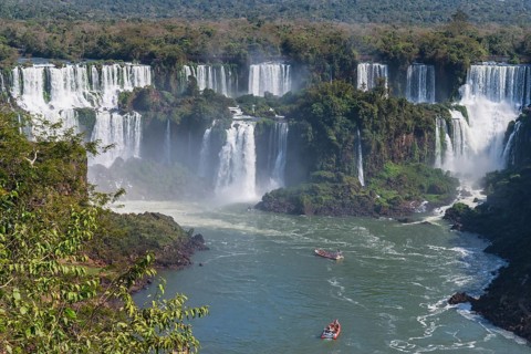 View of the Iguazu Falls from the Brazilian side