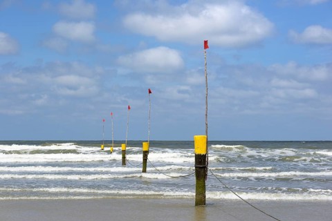 Beach limit marker posts