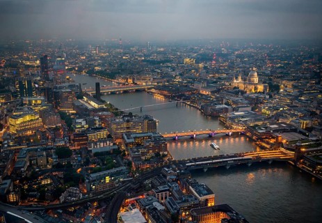 View of River Thames with London Bridge