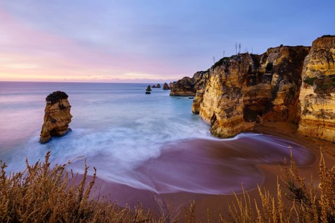 Dawn at the beach Praia da Dona Ana