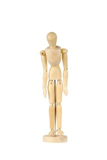 Wooden stickman despondent