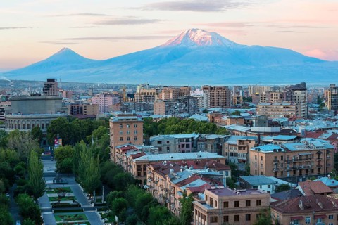 Mount Ararat and Yerevan