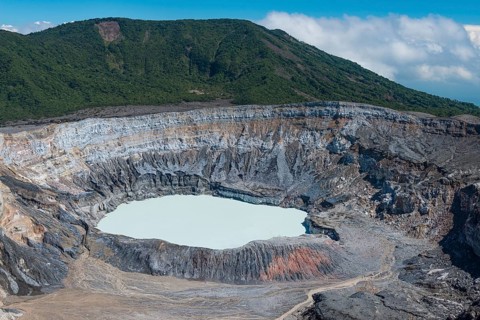 Caldera with crater lake
