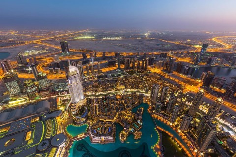 View from Burj Khalifa observation deck