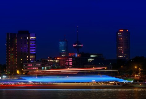 Ship convoy during "Cologne Lights"