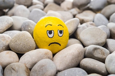 Smiley face made of stone