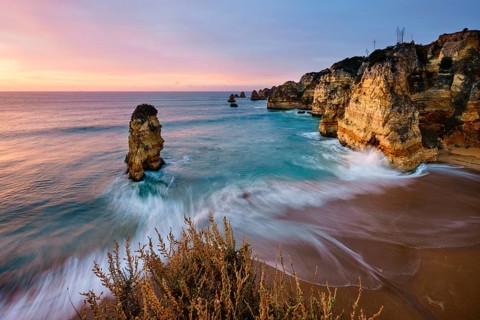 Dawn at the beach Praia da Dona Ana