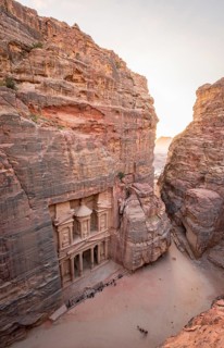 View from above into the gorge Siq