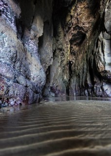 Caves eroded by the sea