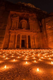 Candles in front of the Pharaoh's treasure house