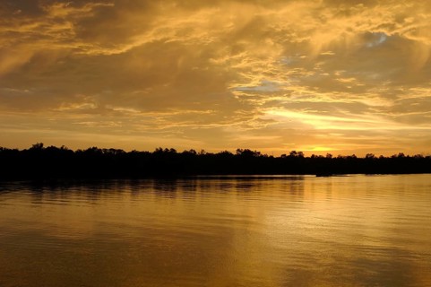 Sunset over the river Selangor