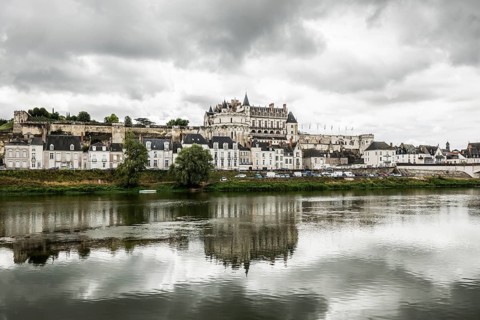 Old town with castle and Loire