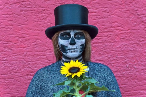 Girl wearing top hat