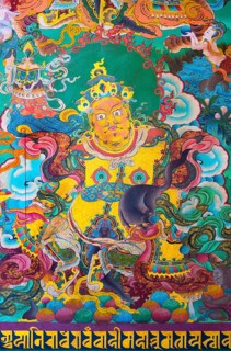 Mural paintings of Tibetan deities