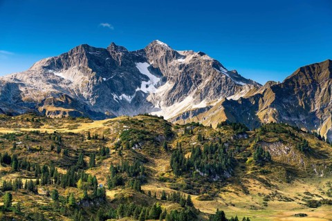 View from the Hochtannbergpass to the Braunarlspitze