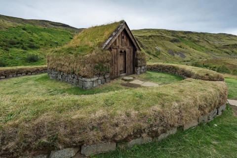 Wooden and peat buildings
