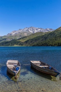 Boats on Lake Sils