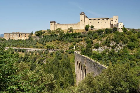 The Tower's Bridge with the Rocca Albornoziana fortress