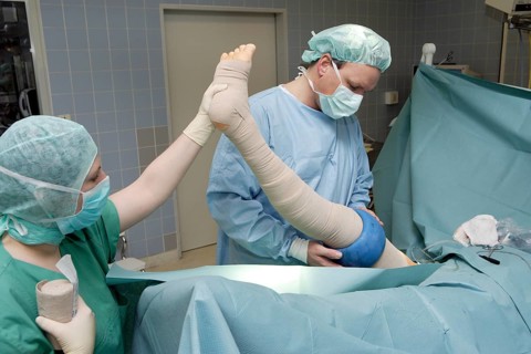 Medical team during operation