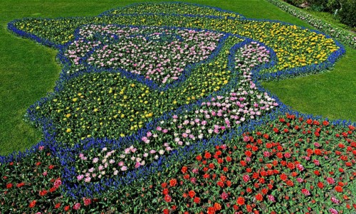 Portrait by Vincent van Gogh from various Dutch tulips