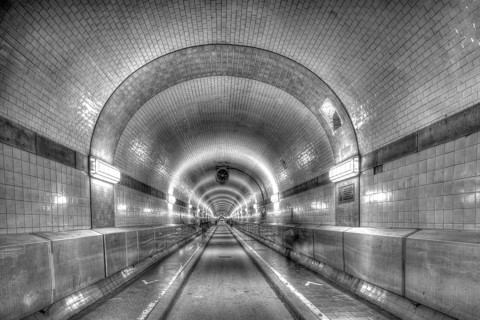 Old Elbe Tunnel in Hamburg