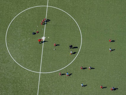 Football field from above