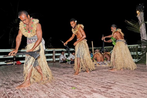 Dancing men at Kava ceremony