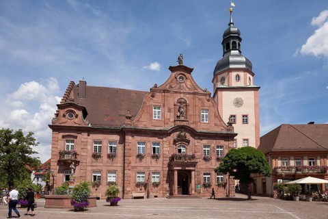 Town Hall and town hall tower at the market square