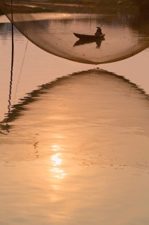 Fishing net and boatman