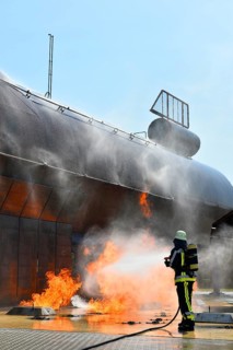 Aircraft fire drill