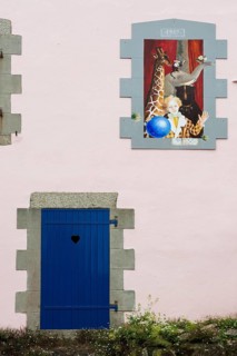 Painted house facade