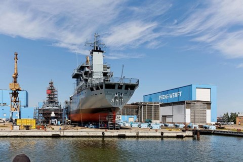 Ships in the shipyard