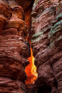 Altschlossfelsen glowing orange-red through the inciding sun