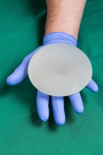 Silicone breast implant