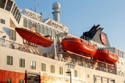 Lifeboats on Hurtigruten MS Nordlys