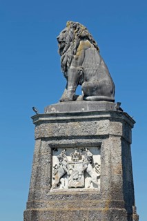 Lion statue in the harbor of Lindau