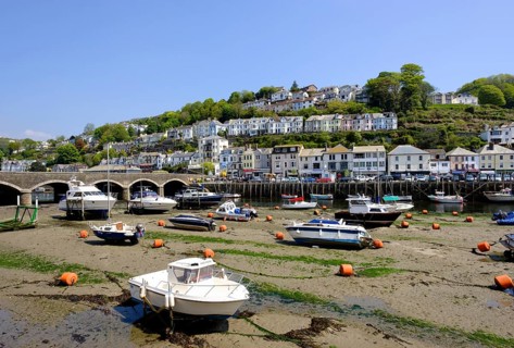 Fishing port at low tide