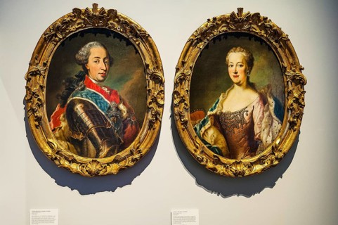 Portraits of Elector Maximilian 3rd Joseph of Bavaria and Elector Maria Anna of Bavaria around 1755