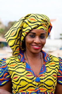 Senegalese woman in colorful dress