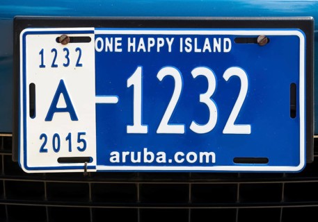 Arubal icense plate