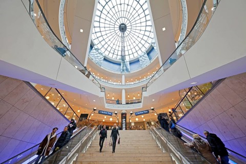 Stairway to shopping center Limbecker Platz