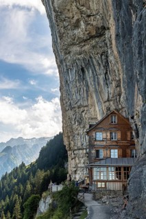 Aescher guesthouse near Wildkirchli below the Ebenalp