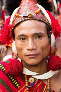 Naga tribal man in traditional outfit