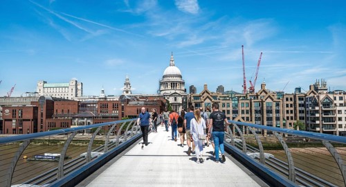 Millenium Bridge and St. Paul's Cathedral