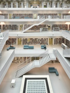 Gallery with stairs