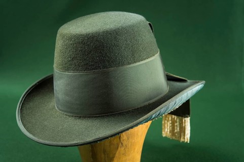 Completed wool felt hat
