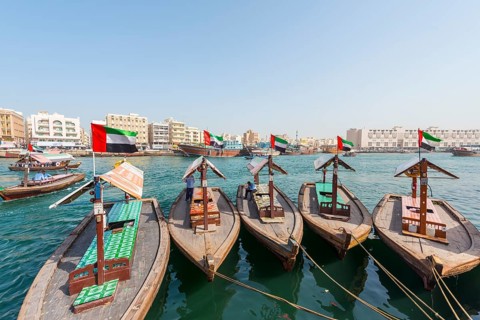 Small traditional ships on the Creek