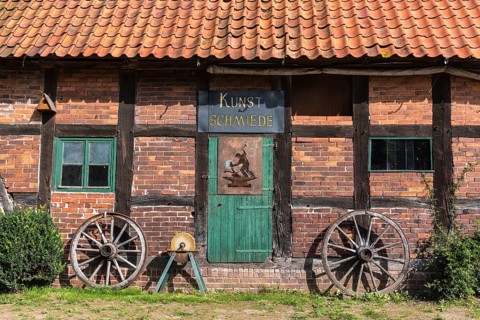 Facade of an art forge